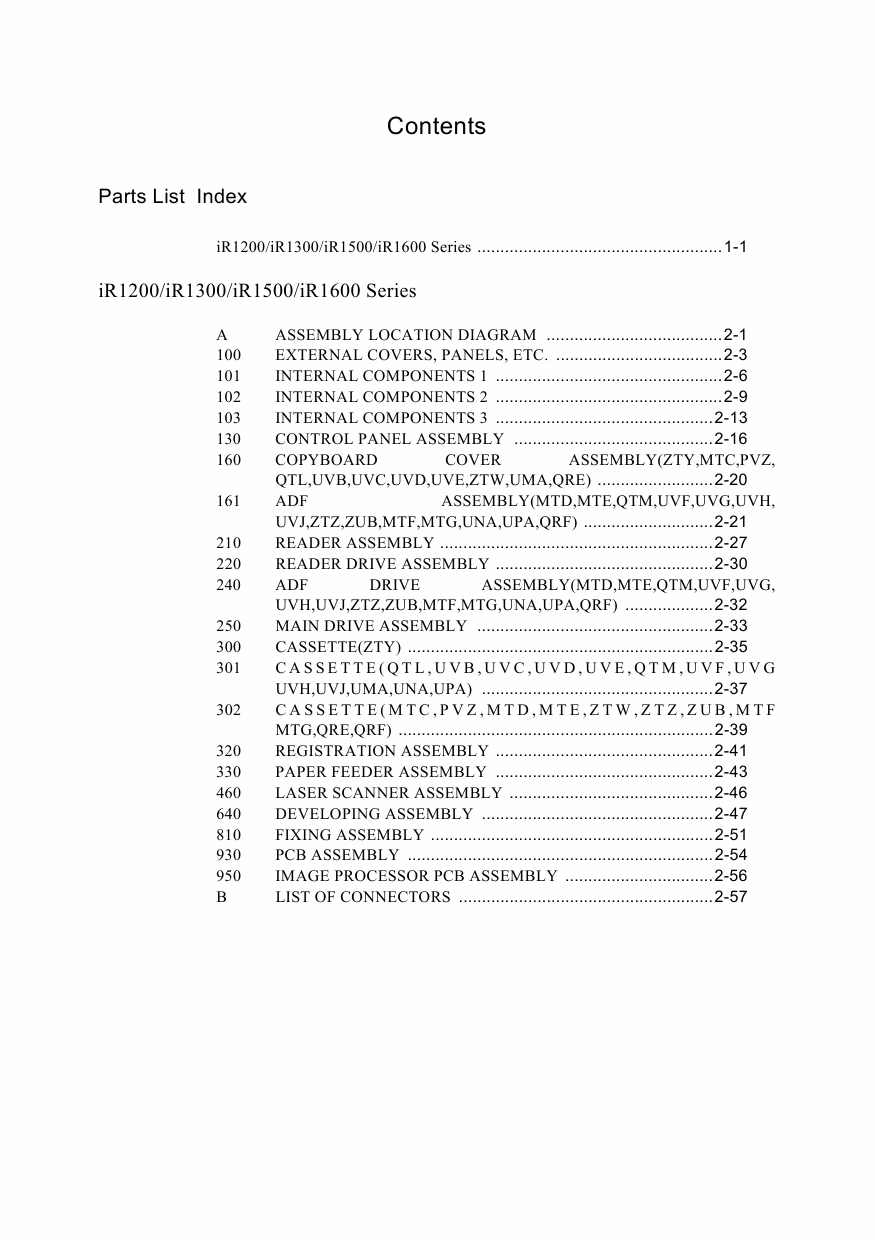 Canon imageRUNNER-iR 1200 1300 1500 1600 Parts Catalog-2